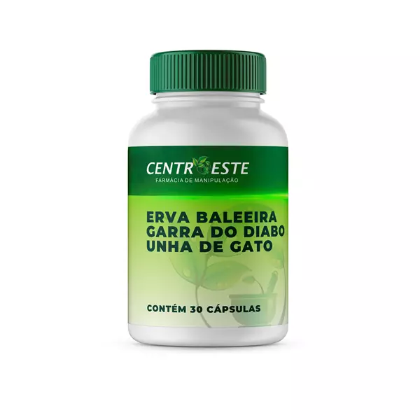 Erva Baleeira 250mg + Garra do diabo 250mg + Unha de gato 150mg