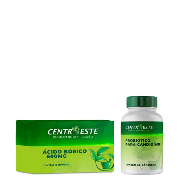 Kit Ácido Bórico 15 Óvulos + Probiótico para Candidíase Kit Ácido Bórico 15 Óvulos + Probiótico para Candidíase