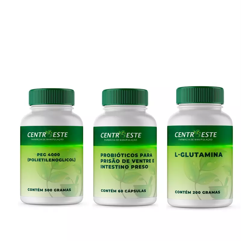 Kit Peg 4000 + Probióticos + Glutamina