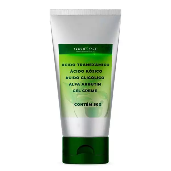  ÁCIDO TRANEXÂMICO 10% + ÁCIDO KÓJICO 2% + ÁCIDO GLICOLICO 5% + ALFA ARBUTIN 5% GEL CREME 30G